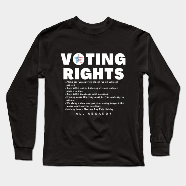 Voting Rights for ALL Long Sleeve T-Shirt by Bold Democracy